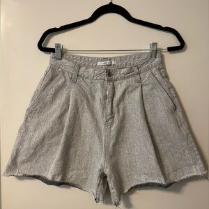 The Frankie Shop Cafe Noir Denim Shorts, Gray, S/M